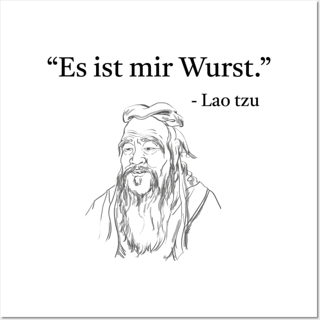 Lao tzu speaking german Wall Art by MitsuiT